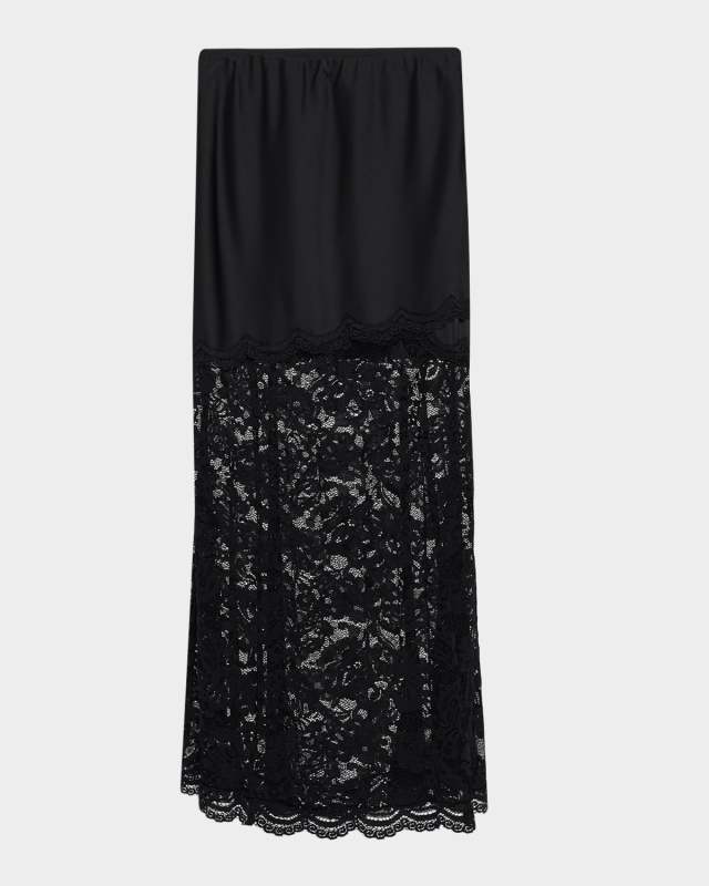 Perrine Lace Combo Slip Skirt